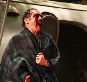 Mark Rylance during  the Broadway Opening Night Curtain Call for 'Jerusalem' in New Y Photo