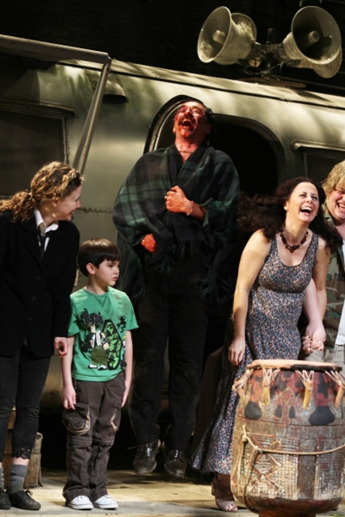 Mark Page, Mark Rylance, Geraldine Hughes & Company during  the Broadway Opening Night Curtain Call for 'Jerusalem' in New York City. at 