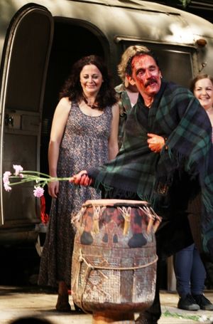 Mark Rylance, Geraldine Hughes during  the Broadway Opening Night Curtain Call for 'J Photo