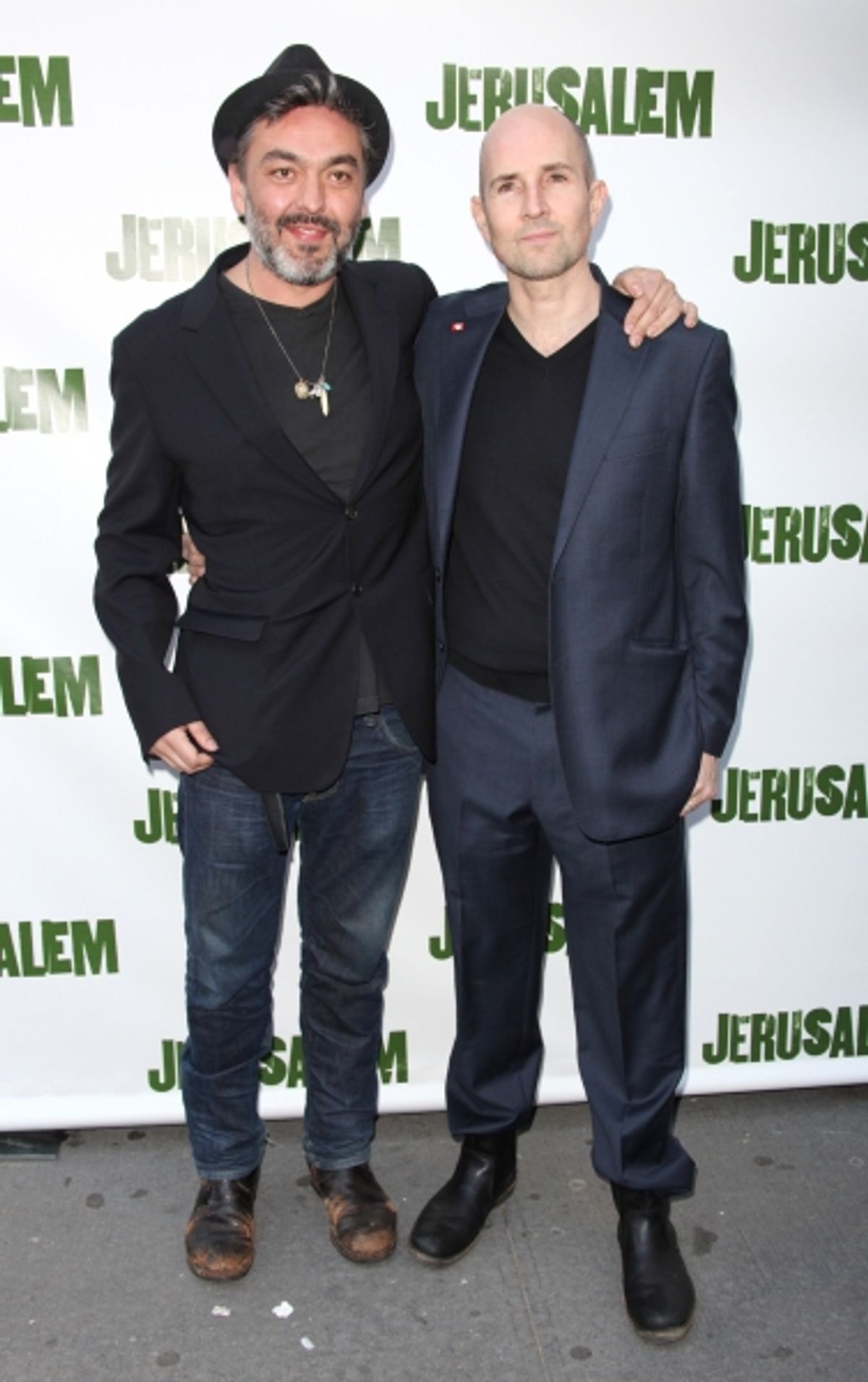 Jez Butterworth and Ian Rickson  attending the Broadway Opening Night Performance of 'Jerusalem' at the Music Box Theatre in New York City. at 