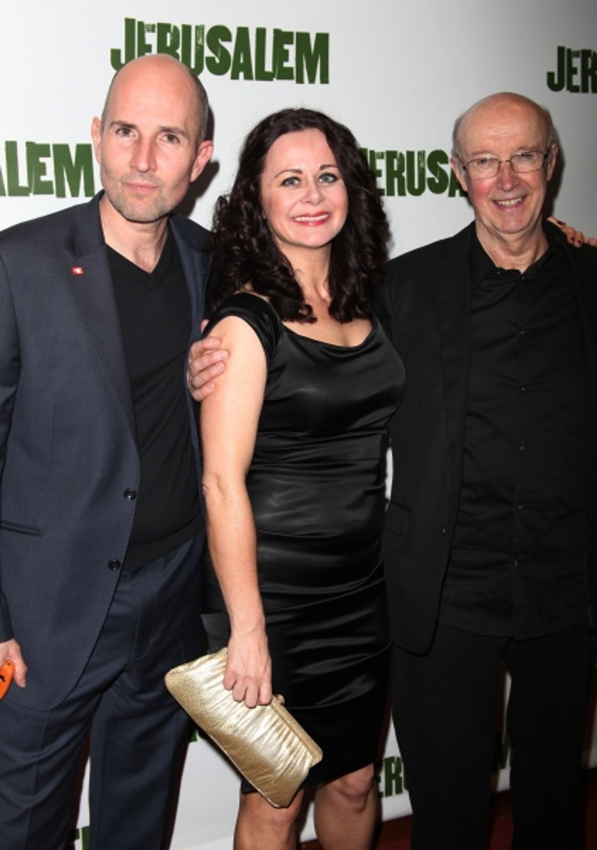 Ian Rickson & Geraldine Hughes & Alan David attending the Broadway Opening Night After Party for 'Jerusalem' in New York City. at 