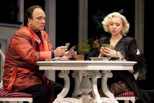 Jim Belushi and Nina Arianda Photo