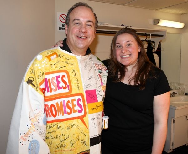 Kevin Ligon & Sarah Bolt (Blessing her dressing room) attending the 'Sister Act'  Bro Photo