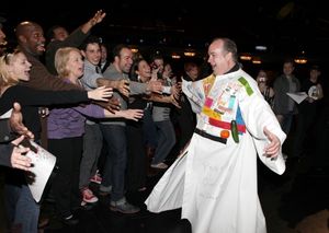 Kevin Ligon with The Company attending the 'Sister Act'  Broadway Opening Night Perfo Photo