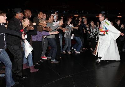 Kevin Ligon  & The Company attending the 'Sister Act'  Broadway Opening Night Perform Photo