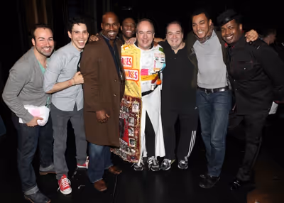 Kevin Ligon with the male cast ensemble attending the 'Sister Act'  Broadway Opening  Photo