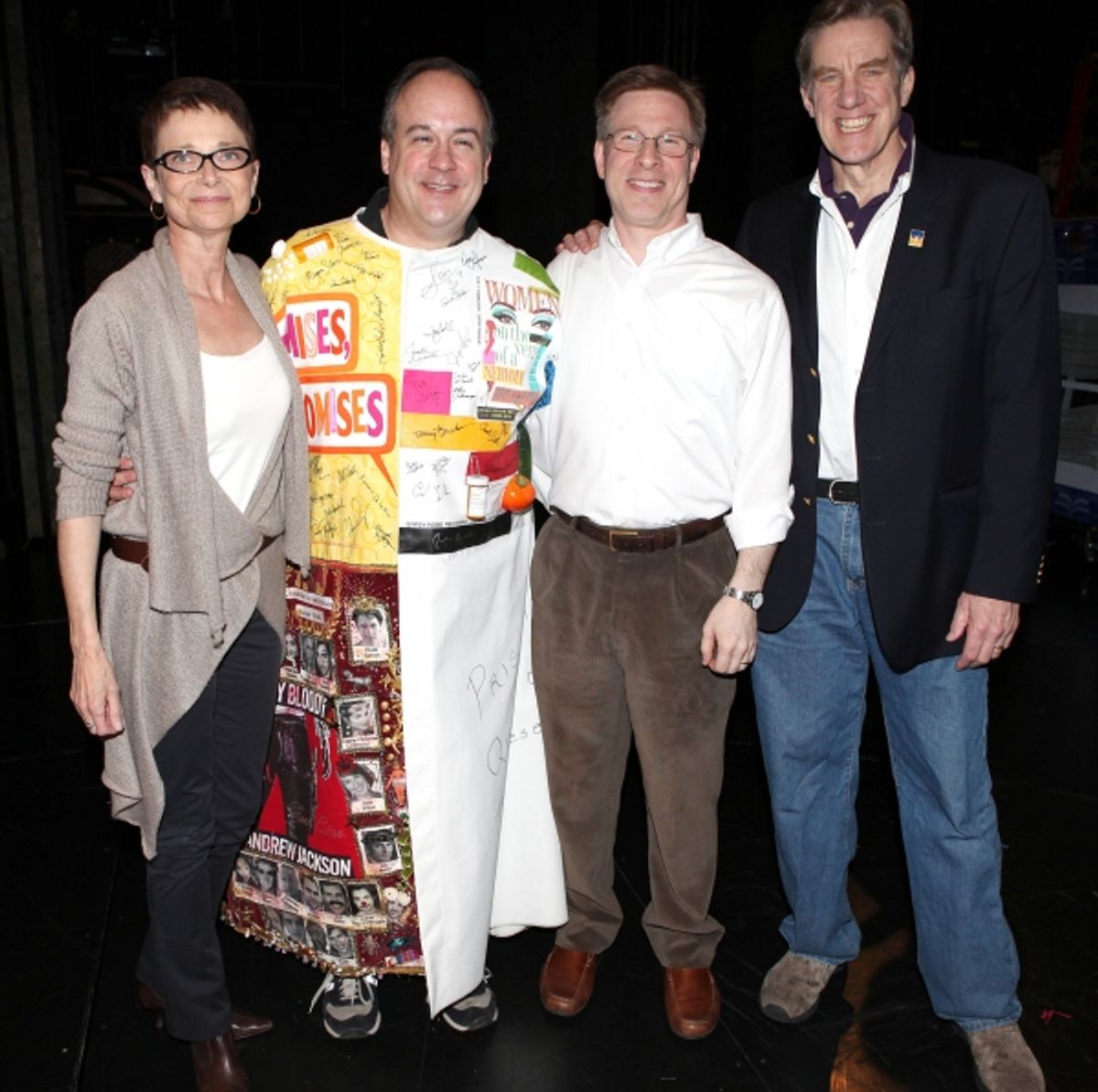 Actors Equity Executive Director of Mary McColl, Kevin Ligon, Ira Mony & Nick Wyman attending the 'Sister Act'  Broadway Opening Night Performance Gypsy Robe Ceremony for recipient Kevin Ligon at the Broadway Theatre n New York City. at 