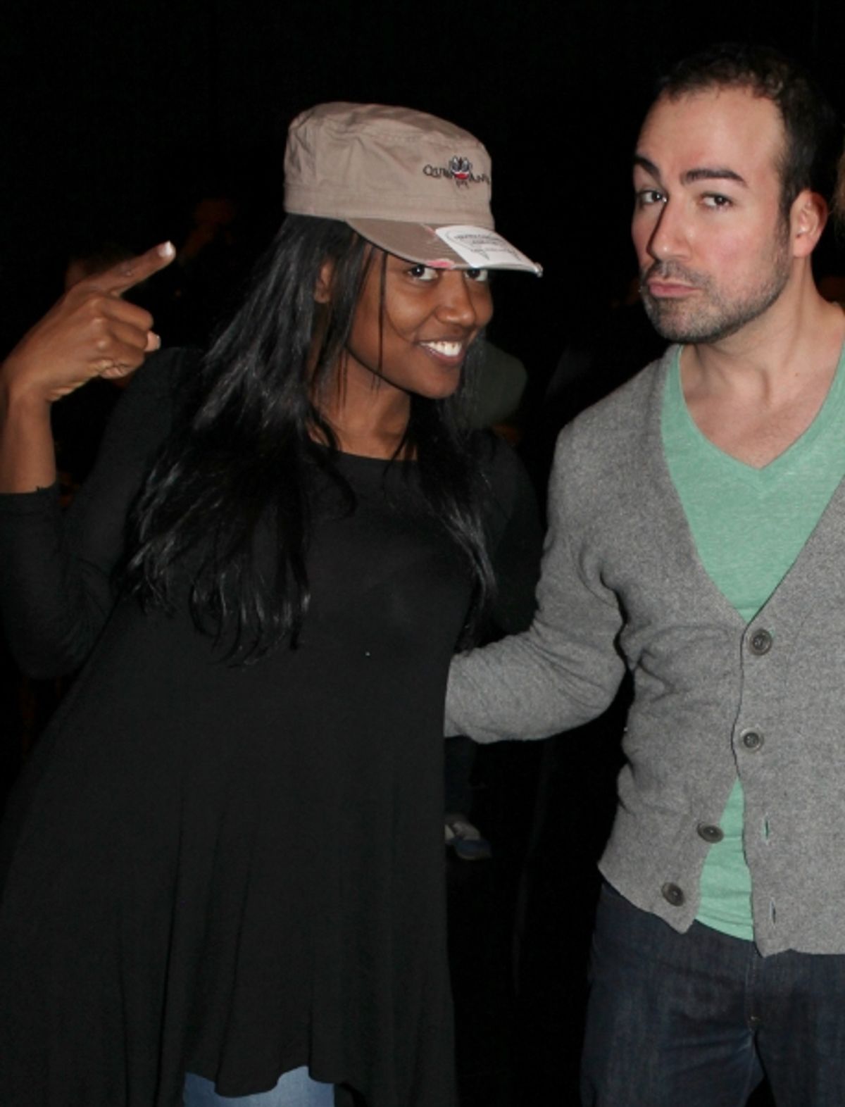 Patina Miller & Caesar Samayoa attending the 'Sister Act'  Broadway Opening Night Performance Gypsy Robe Ceremony for recipient Kevin Ligon at the Broadway Theatre n New York City. at 