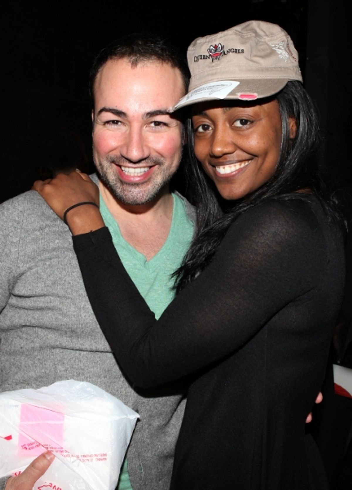 Caesar Samayoa & Patina Miller attending the 'Sister Act'  Broadway Opening Night Performance Gypsy Robe Ceremony for recipient Kevin Ligon at the Broadway Theatre n New York City. at 