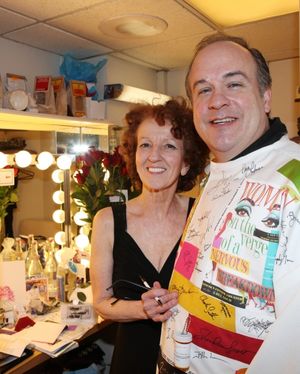 Kevin Ligon & Audrie Neenan (Blessing her dressing room) attending the 'Sister Act'   Photo