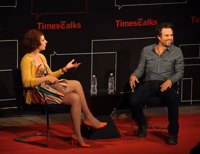 Times Talks- Melena Ryzik has a Conversation with Mark Ruffalo at Times Center in New Photo