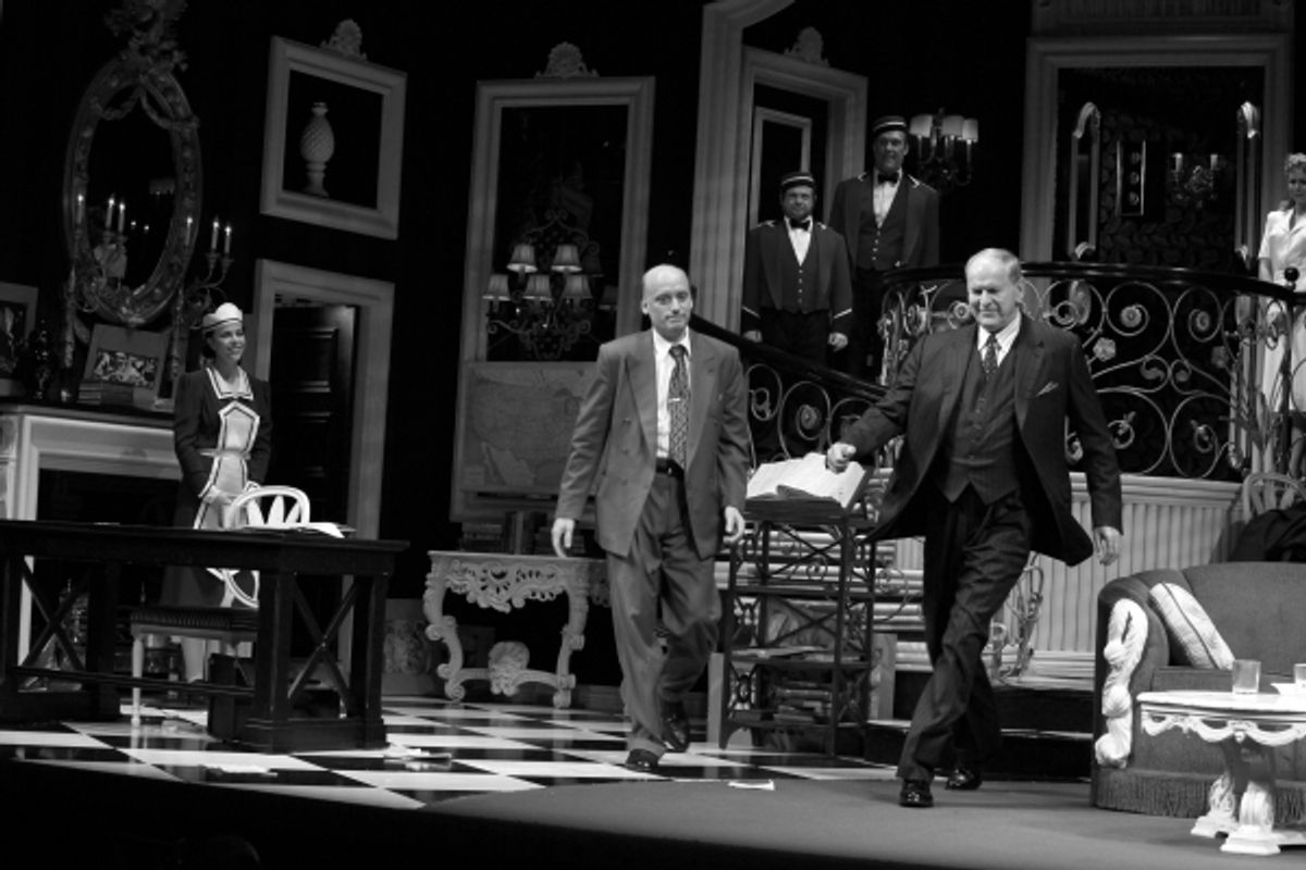 Frank Wood & Terry Beaver during the Broadway Opening Night Performance Curtain Call for 'Born Yesterday' in New York City. at 