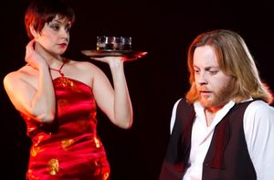 Elizabeth Bagby, left) talks with Garret (Aaron Snook Photo