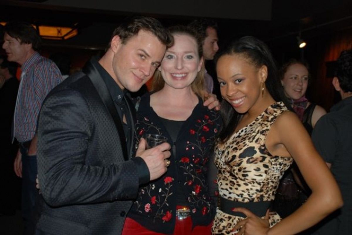 James Royce Edwards with wife and Domonique Paton at 