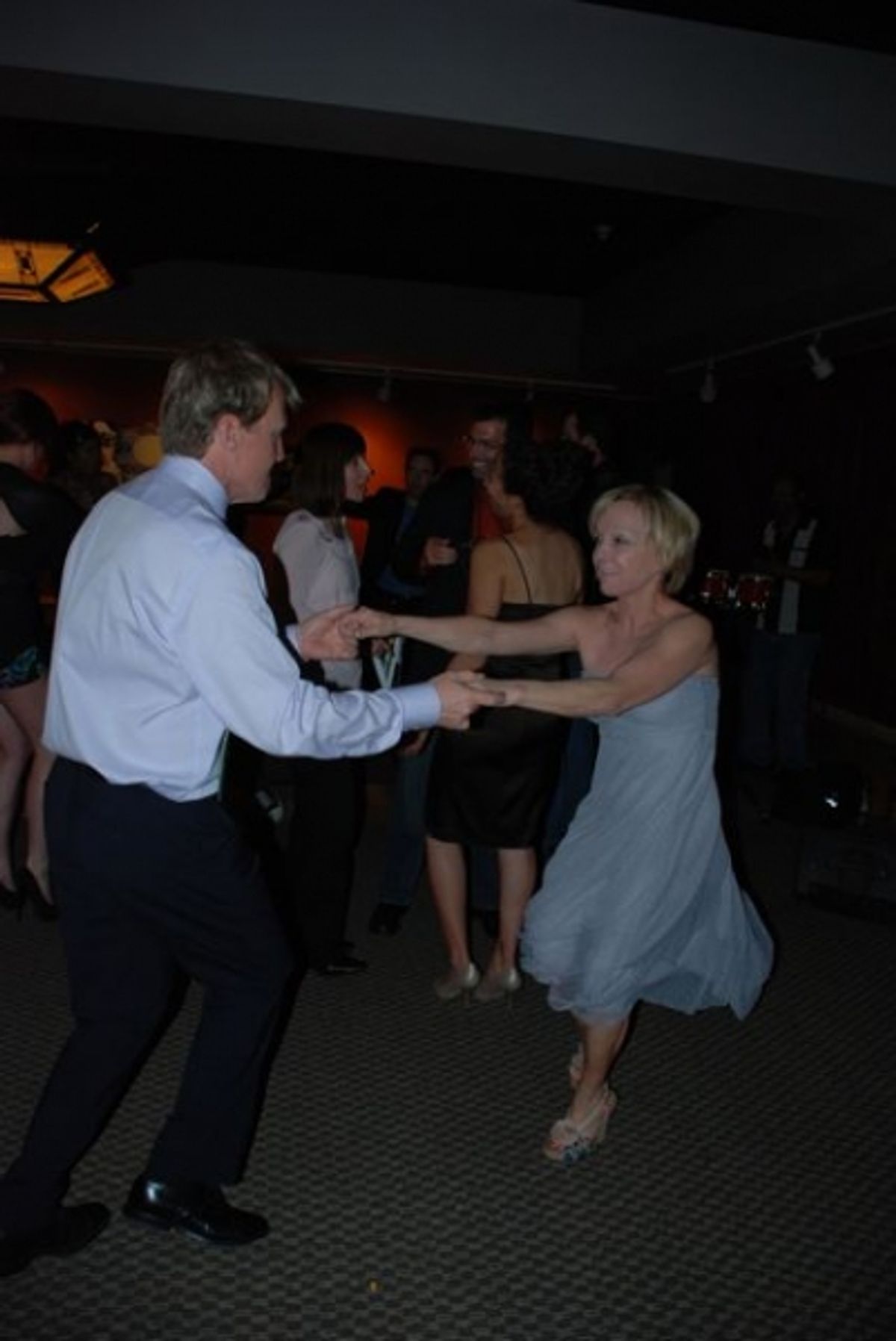 Producers Tom McCoy and Cathy Rigby at 