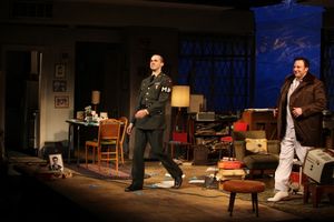 Jimmy Davis & Tally Sessions during the Broadway Opening Night Curtain Call for The H Photo