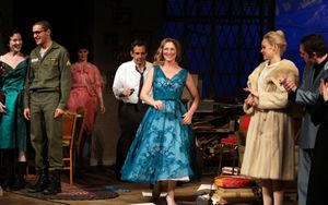 Jennifer Jason Leigh & Ben Stiller & Edie Falco with ensemble during the Broadway Ope Photo