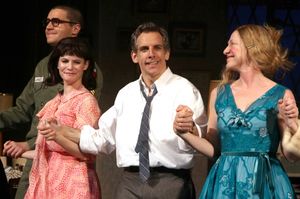 Christopher Abbott, Jennifer Jason Leigh, Ben Stiller, Edie Falco during the Broadway Photo