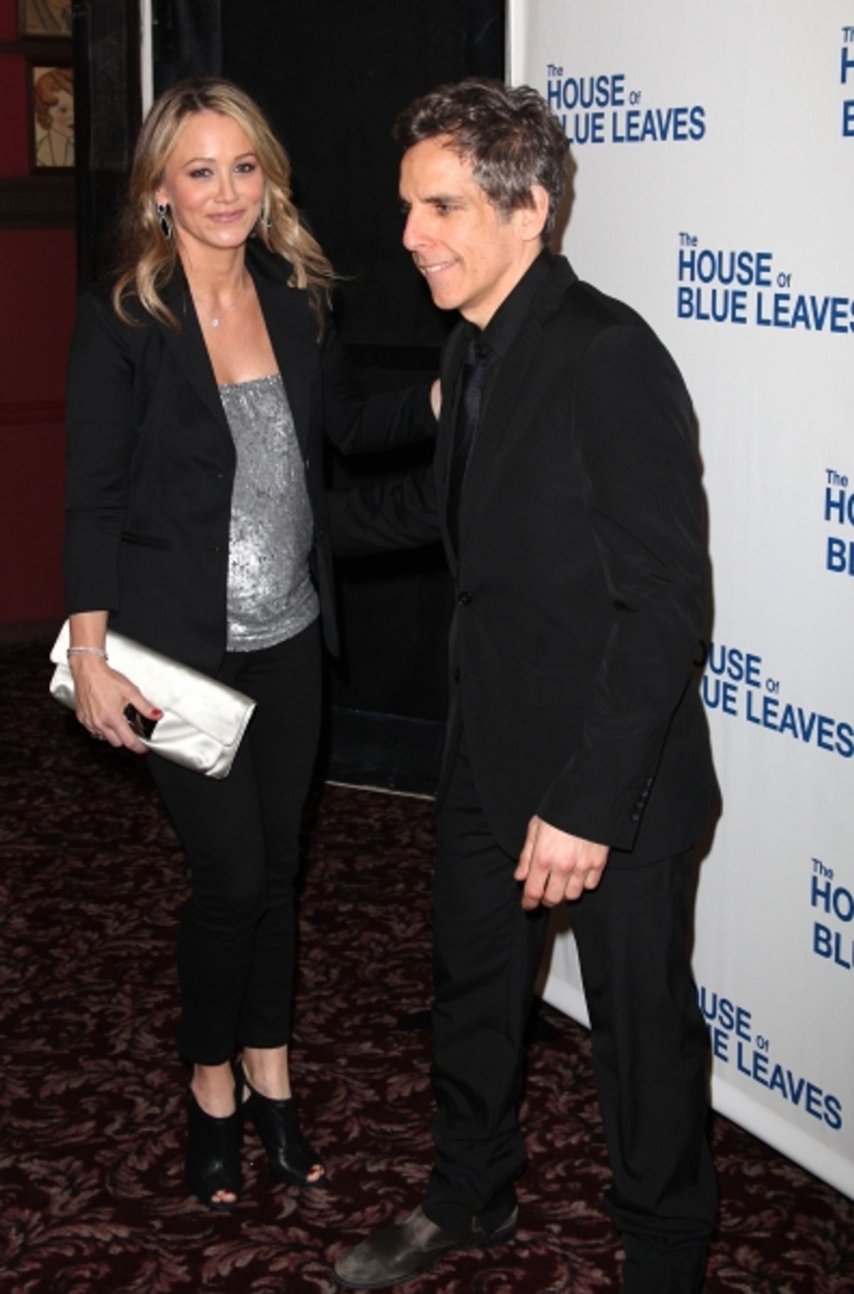 Christine Taylor and Ben Stiller attending the Broadway Opening Night After Party for The House Of Blue Leaves' in New York City. at 