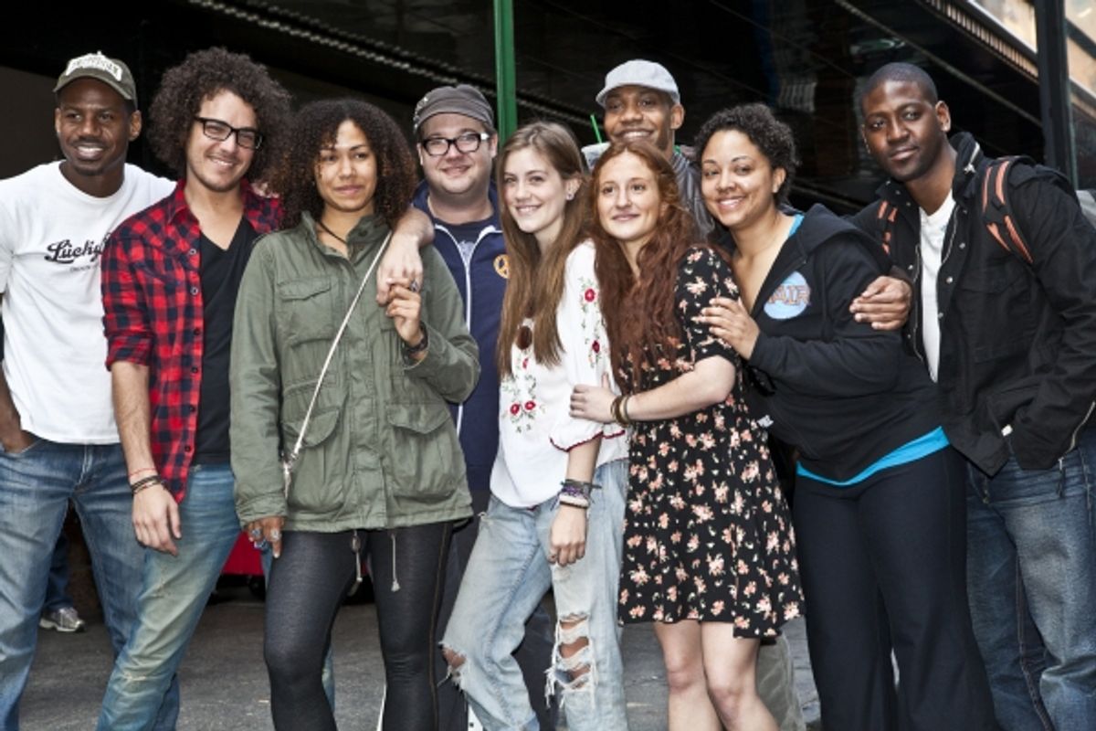 Darius Nichols, John Moauro, Tanesha Ross, Josh Lamon, Laura Dreyfuss, Corey Bradley, Christine Nolan, Emmy Raver-Lampman and Mike Evariste at 