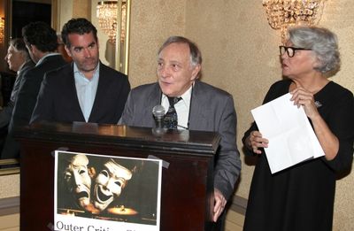 Brian d'Arcy James & Simon Saltzman & Tyne Daly  attending the Outer Critics Circle a Photo