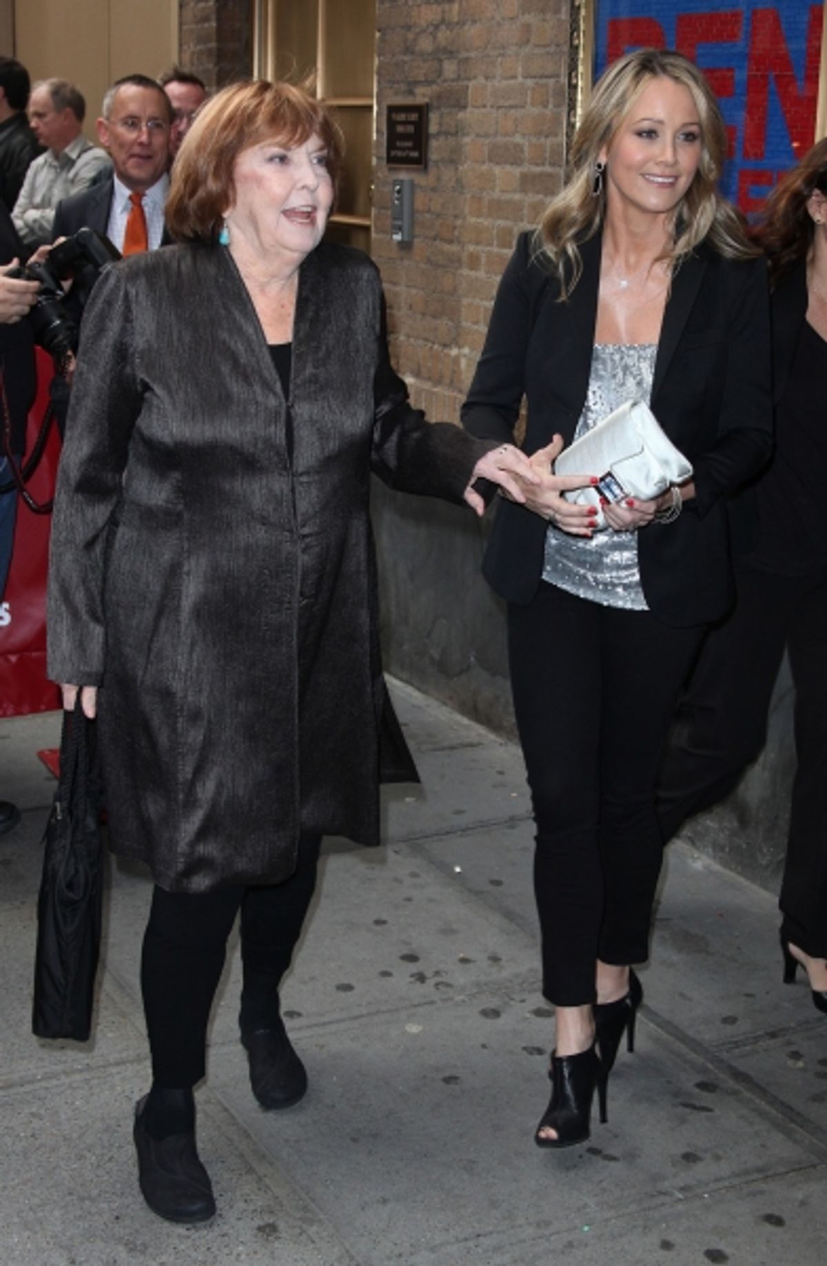 Anne Meara & Christine Taylor attending the Broadway Opening Night Performance of 'The House Of Blue Leaves' at the Walter Kerr Theatre in New York City. at 