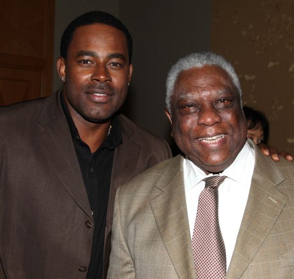 George Faison & Woodie King Jr. attending the New Federal Theatre Press Conference at Photo