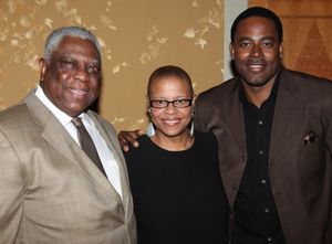Woodie King Jr. & Terrie Williams & Lamman Rucker attending the New Federal Theatre P Photo