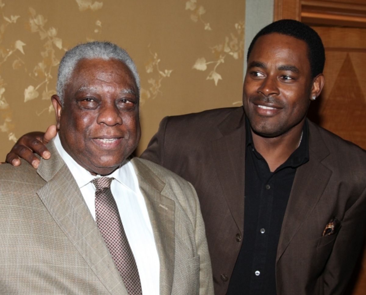 Woodie King Jr. & Lamman Rucker attending the New Federal Theatre Press Conference at Trump Place, New York City. at 