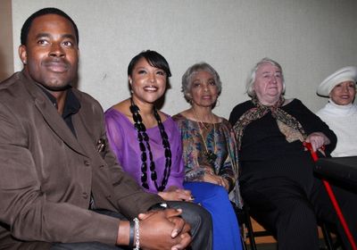 Lamman Rucker, Lynn Whitfield, Ruby Dee, Elizabeth I. McCann, Carla Pinza attending t Photo