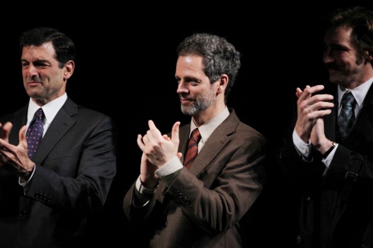 Mark Harelik & Patrick Breen & Lee Pace attending the Broadway Opening Night Performance  for 'The Normal Heart' in New York City. at 