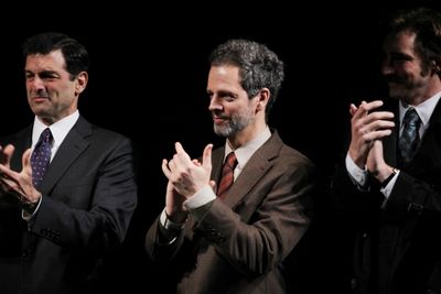 Mark Harelik & Patrick Breen & Lee Pace attending the Broadway Opening Night Performa Photo