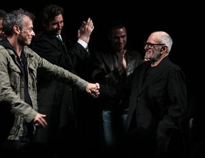 Patrick Breen, Joe Mantello, Lee Pace, Larry Kramer & Luke Macfarlane attending the B Photo