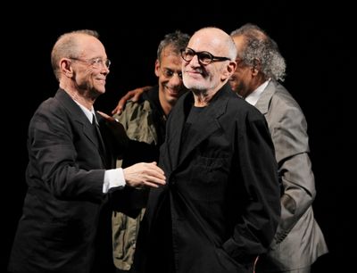 Joel Grey, Joe Mantello, Larry Kramer, George C. Wolfe attending the Broadway Opening Photo