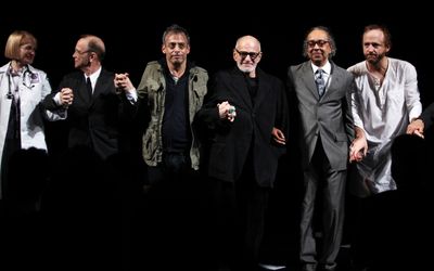 Ellen Barkin, Joel Grey, Joe Mantello, Larry Kramer, George C. Wolfe & John Benjamin  Photo