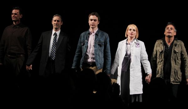 Wayne Alan Wilcox, Richard Topol, Jim Parsons, Ellen Barkin, Joe Mantello attending t Photo