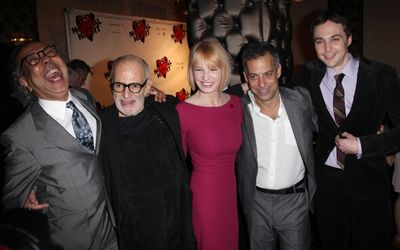 George C. Wolf, Larry Kramer, Ellen Barkin, Joe Mantello & Jim Parsons attending the  Photo