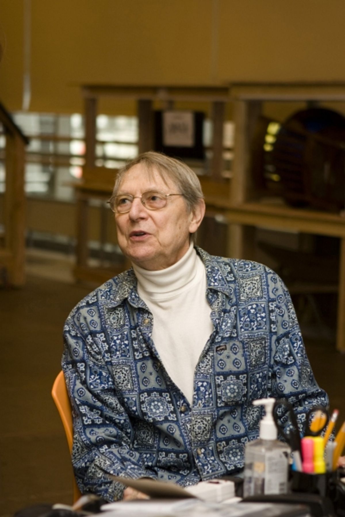 John Cullum in rehearsal for the Shakespeare in the Park production of All's Well That Ends Well, directed by Daniel Sullivan, running in repertory at the Delacorte Theater June 6 - July 30.  Photo credit: Nella Vera.  at 