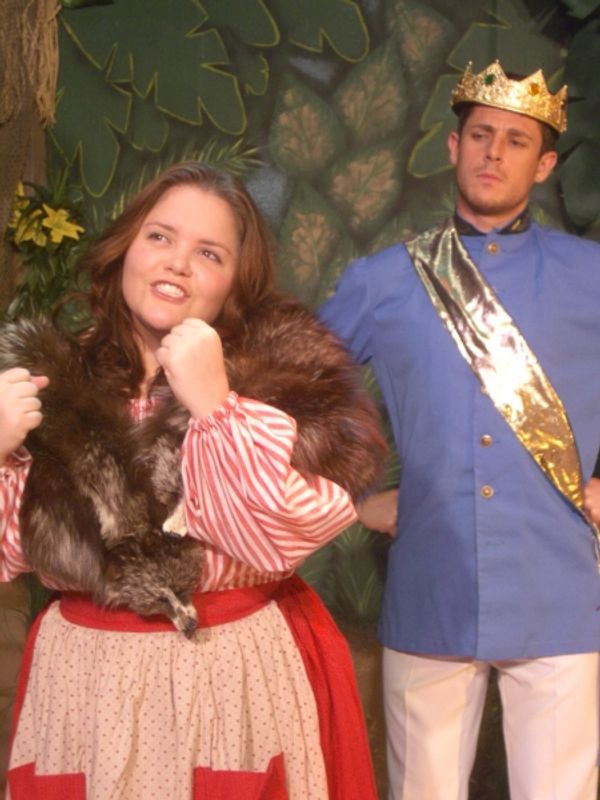 Alexandra Guyker as Little Red and Chase Maggiano as Cinderella's Prince Photo