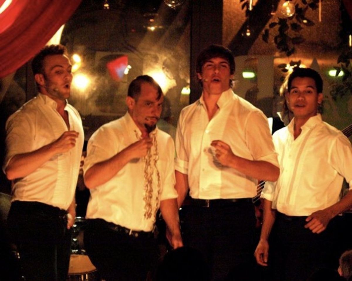 Michael Motroni, Jason Paige, Derek Klena and Darryl Semira at 