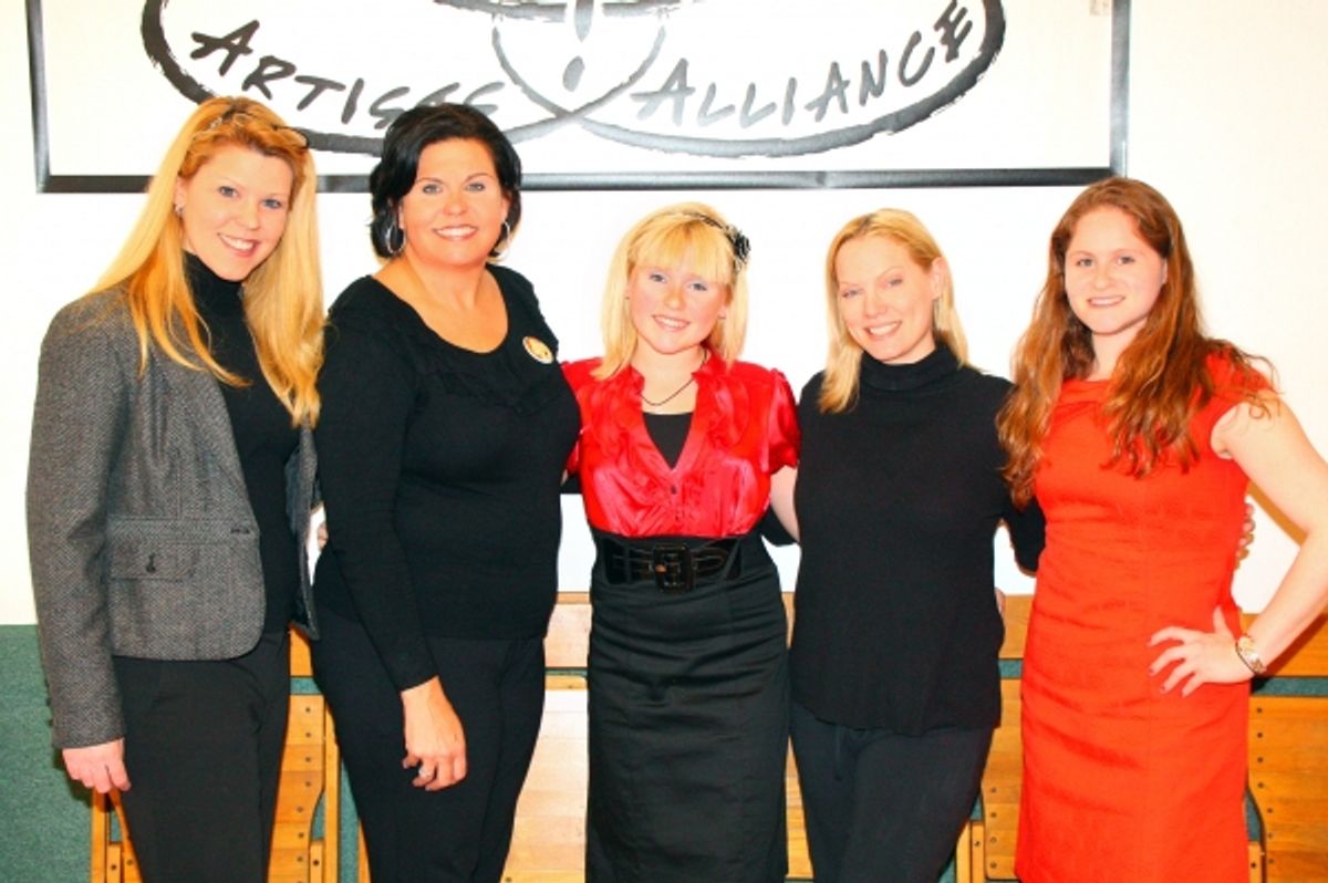 Jennifer Johns, Cheramie Kerth, Madison Kerth, Kristi Coombs, and Michelle Lehrman (Admissions Director) at 