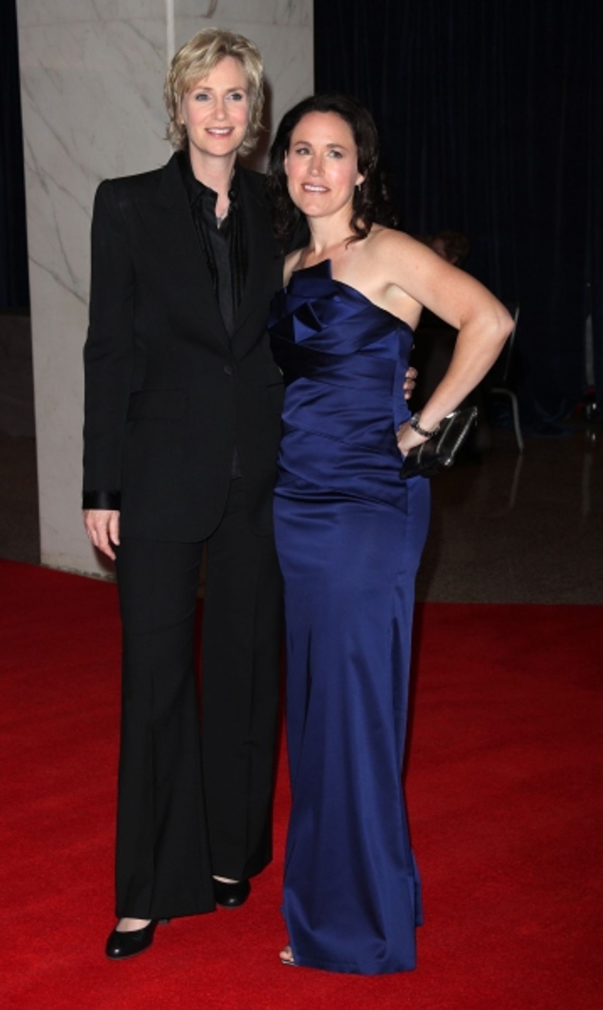 Jane Lynch & wife  Dr. Lara Embry attending the White House Correspondents' Association (WHCA) dinner at the Washington Hilton Hotel in Washington, D.C.. Ã‚Â© Walter McBride / WM Photography / Retna Ltd. at 