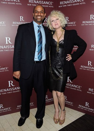 Apoorva Gandhi and singer/songwriter Cyndi Lauper 
 Photo