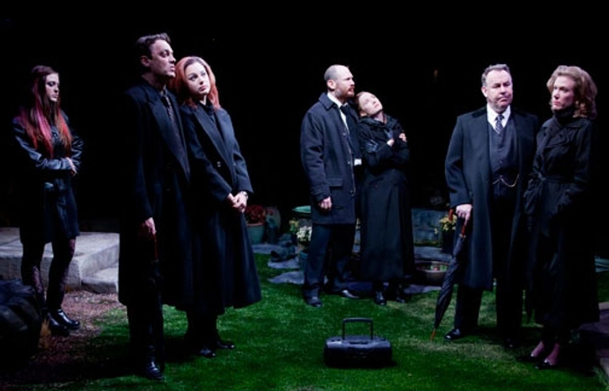 Rebecca Gold as Tily, Ray Chambers as Jack, Dana Green as Tamsin, David Bishins as Simeon, Nisi Sturgis as Monica, Colin McPhillamy as Colin and Henny Russell as Kathryn at 