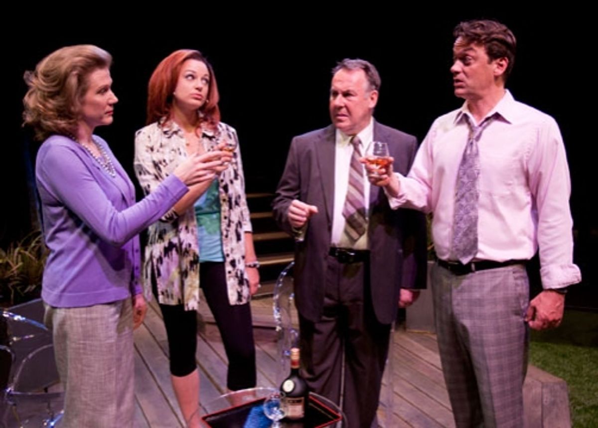 Henny Russell as Kathryn, Dana Green as Tamsin, Ray Chambers as Jack and Colin McPhillamy as Colin at 
