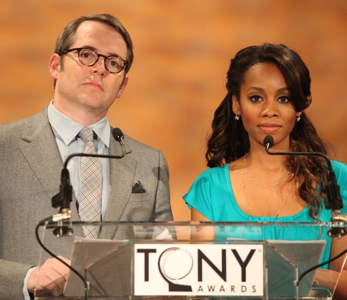 Matthew Broderick & Anika Noni Rose attending the 2011 Tony Award Nomination Announcements at Lincoln Center in New York City. at 
