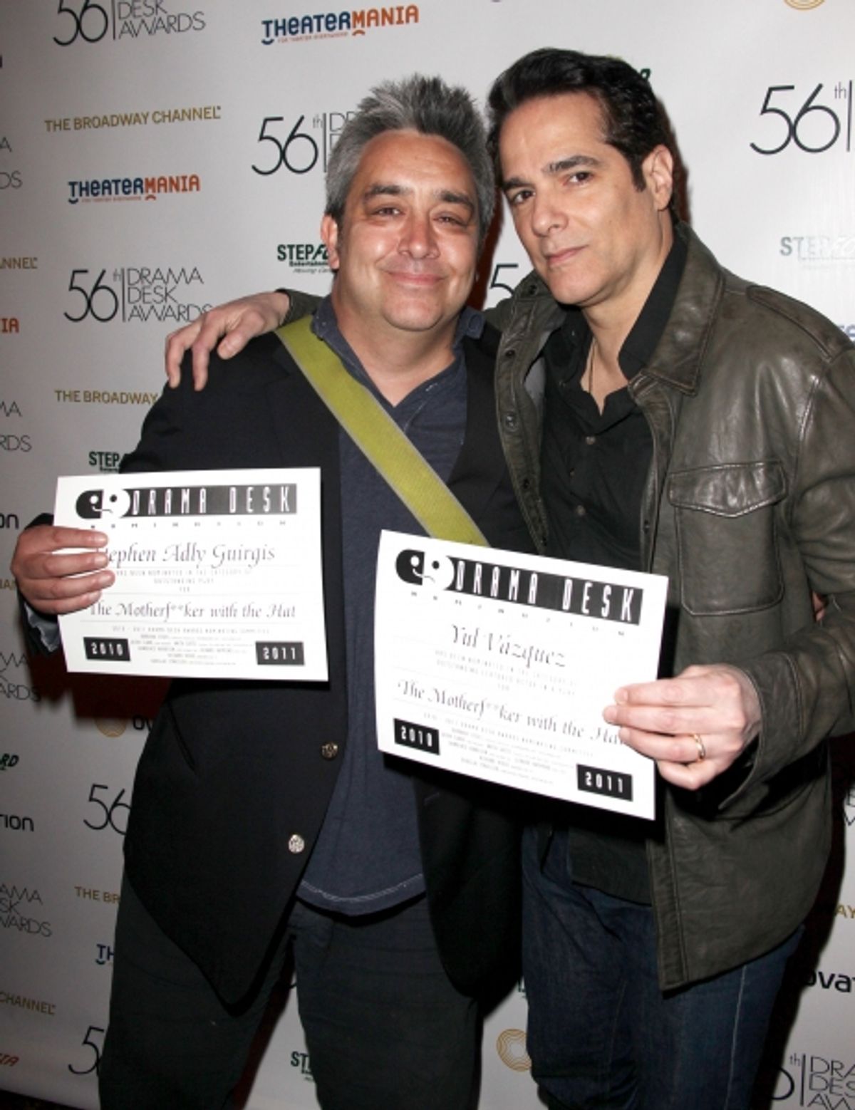 Stephen Adly Gyuirgis & Yul Vazquez attending the 56th Annual Drama Desk Award Nominees Reception at Bombay Palace in New York City. at 
