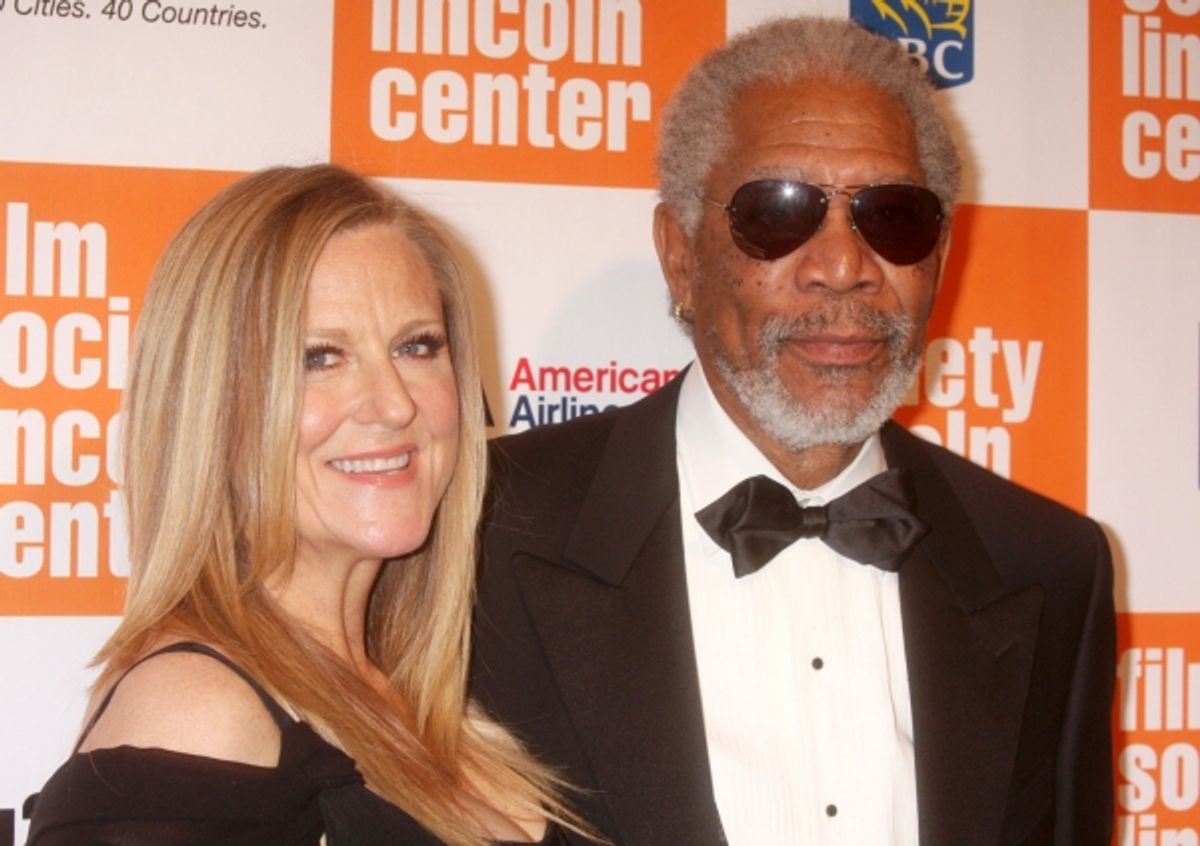 Lori McCreary and Morgan Freeman at 
