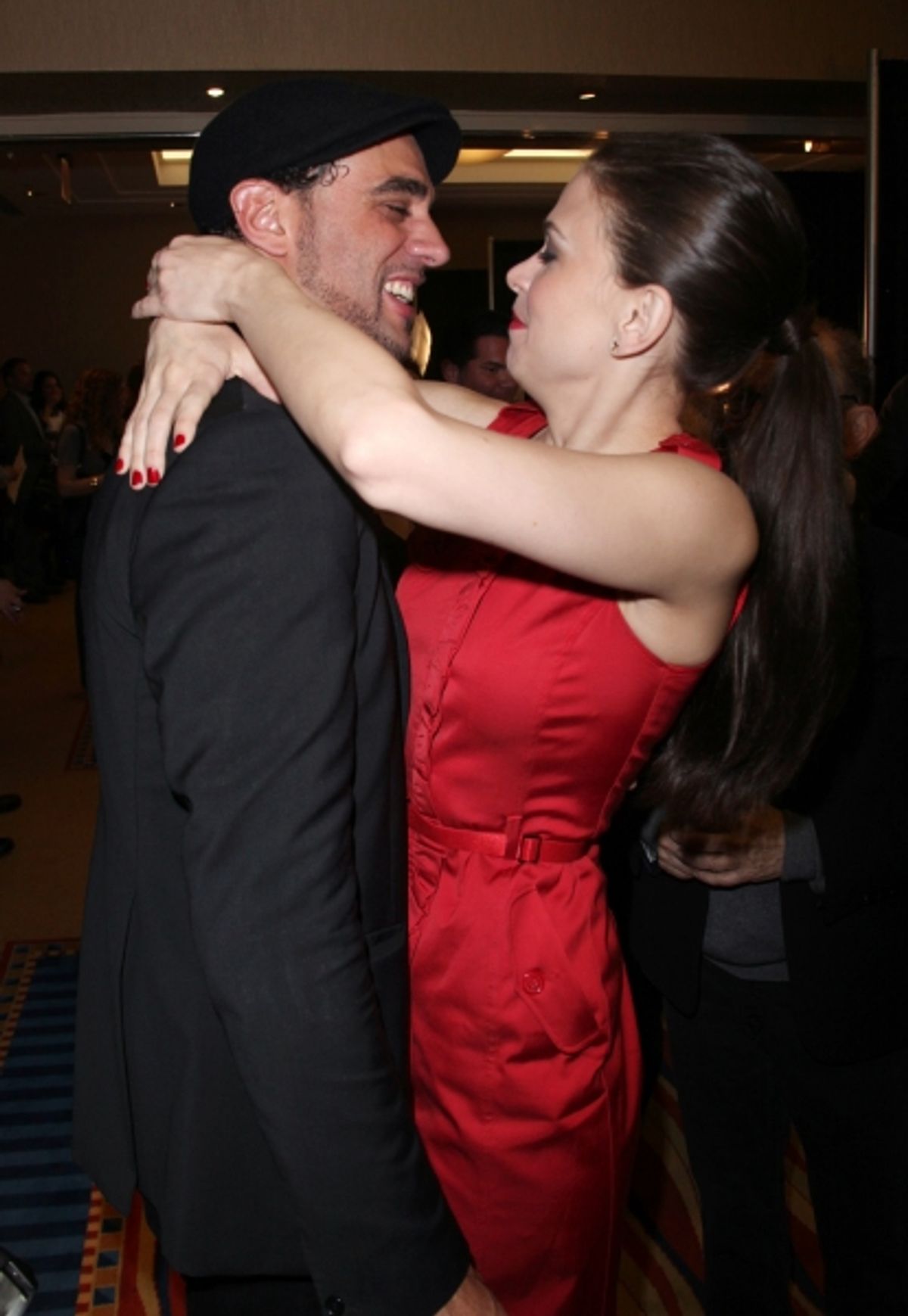 Bobby Cannavale, Sutton Foster attending the 65th Annual Tony Awards Meet The Nominees Press Reception at the Millennium Hotel in New York City. at 