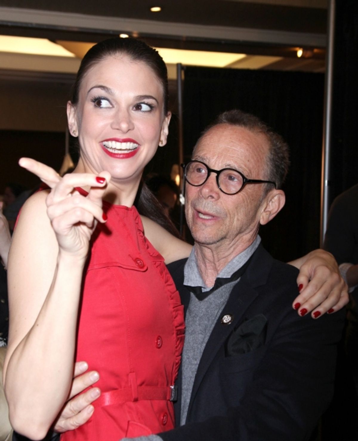 Sutton Foster & Joel Grey attending the 65th Annual Tony Awards Meet The Nominees Press Reception at the Millennium Hotel in New York City. at 